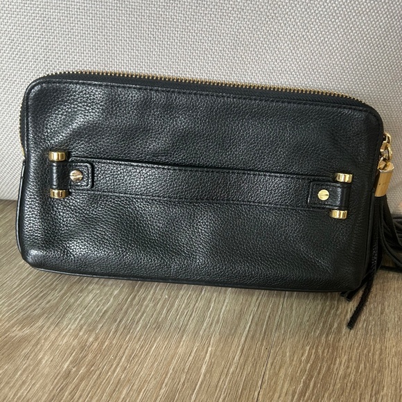 Milly Leather Clutch with Gold Hardware - Picture 1 of 5